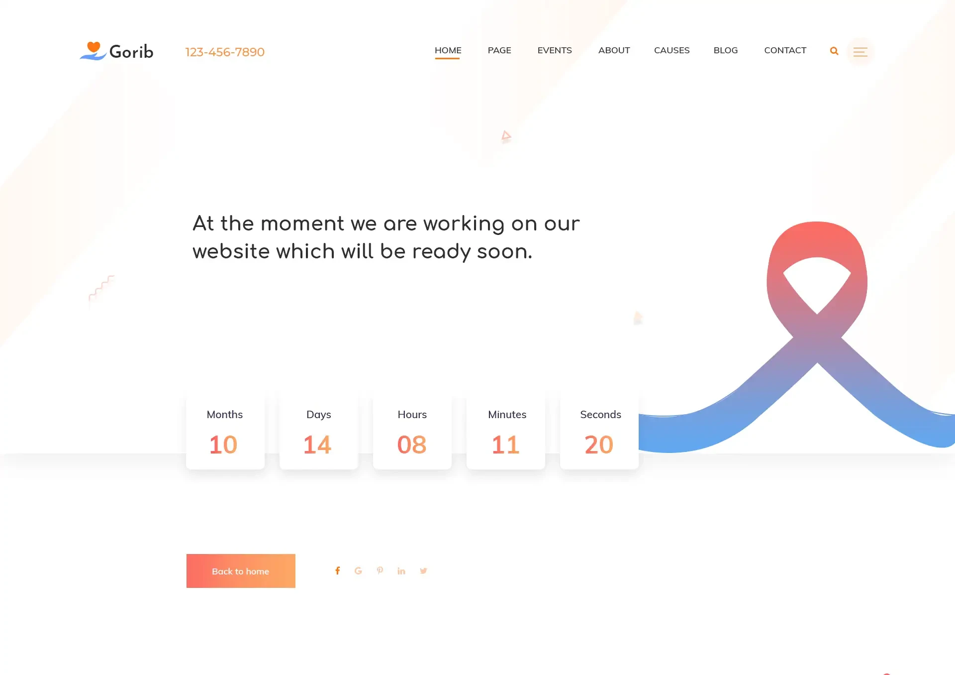 Gorib - Creative NonProfit Fundraising Charity PSD Template 19 Gorib - Creative NonProfit Fundraising Charity PSD Template - Image 19