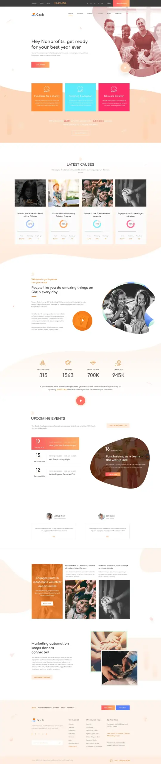 Gorib - Creative NonProfit Fundraising Charity PSD Template 21 Gorib - Creative NonProfit Fundraising Charity PSD Template - Image 21