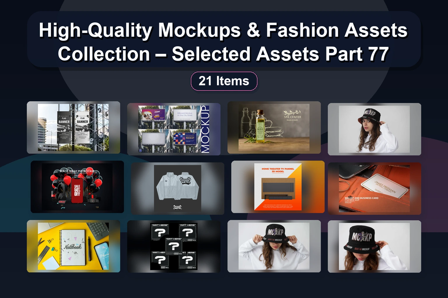 25 Premium Mockup & Scene Creator Assets for Designers (PSD)