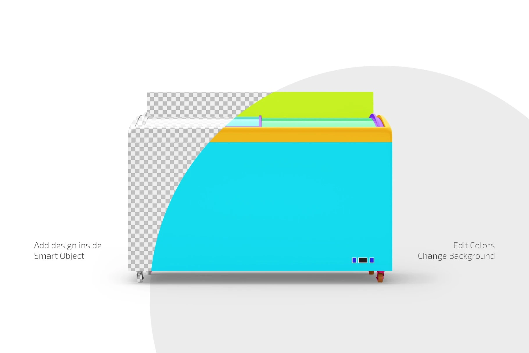 Ice Cream Display Fridge Mockup Set 3 Ice Cream Display Fridge Mockup Set - Image 3