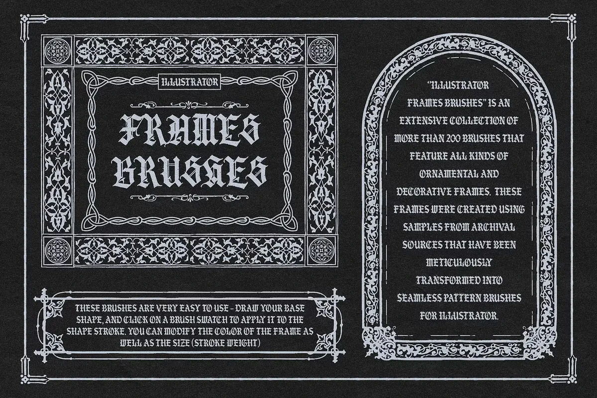 Illustrator Frames Brushes 8 Illustrator Frames Brushes - Image 8