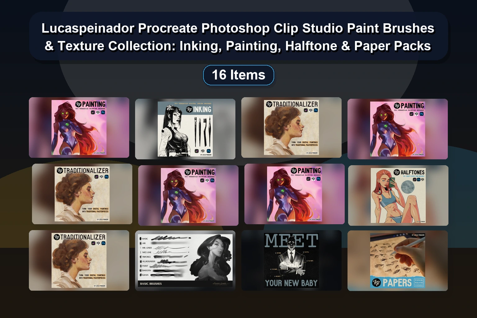Elevate Your Digital Art with the libraarty Collection: Procreate Brushes for Oil Painting, Sparkles, Glitter, Tattoos, and Anime Hair
