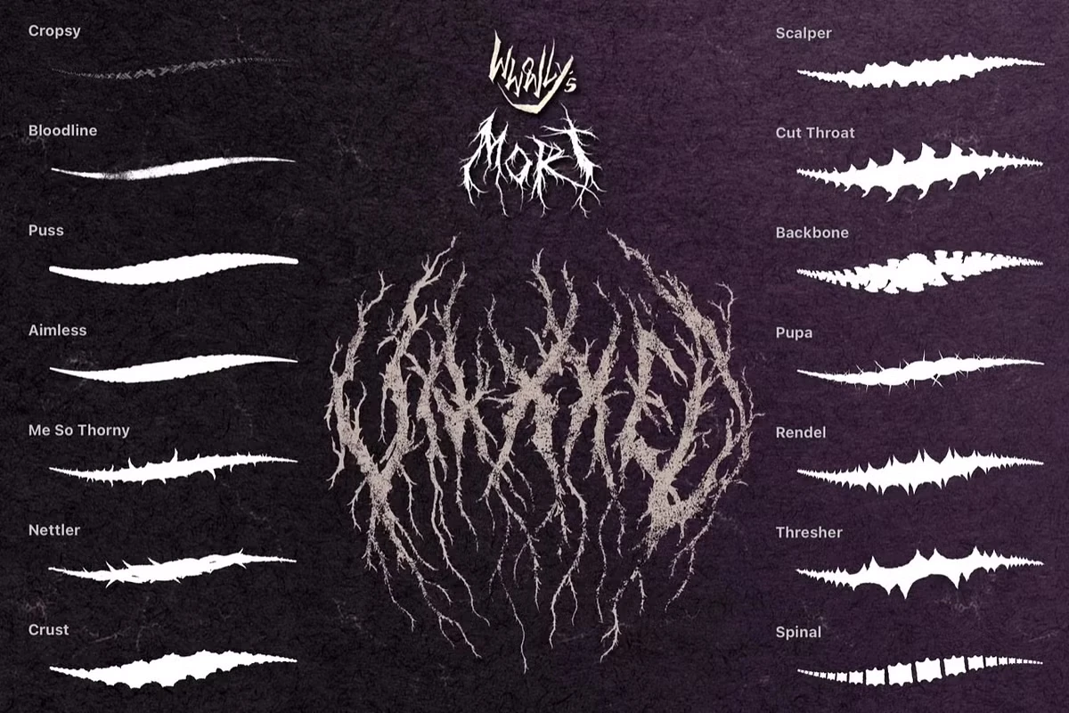 MORT Black Metal Procreate Brushes 3 MORT Black Metal Procreate Brushes - Image 3