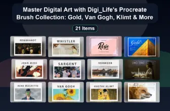 Master Digital Art with Digi_Life’s Procreate Brush Collection: Gold, Van Gogh, Klimt & More