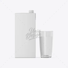 Milk Carton & Glass Mockup 6 Milk Carton & Glass Mockup - Image 6