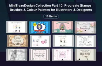 MiniTrezoDesign Collection Part 10: Procreate Stamps, Brushes & Colour Palettes for Illustrators & Designers