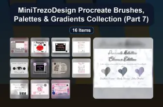 MiniTrezoDesign Procreate Brushes, Palettes & Gradients Collection (Part 7)