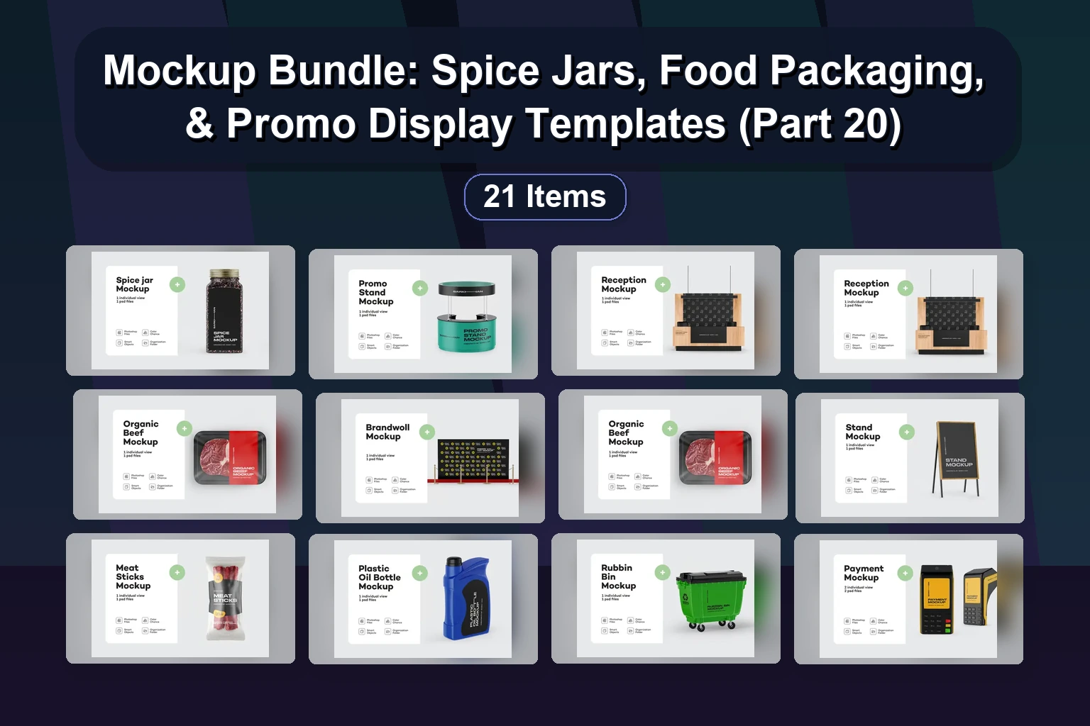 Mockup Bundle: Spice Jars, Food Packaging, & Promo Display Templates (Part 20) Mockup Bundle Spice Jars Food Packaging Promo Display Templ collage 3cf5625a 1781869205