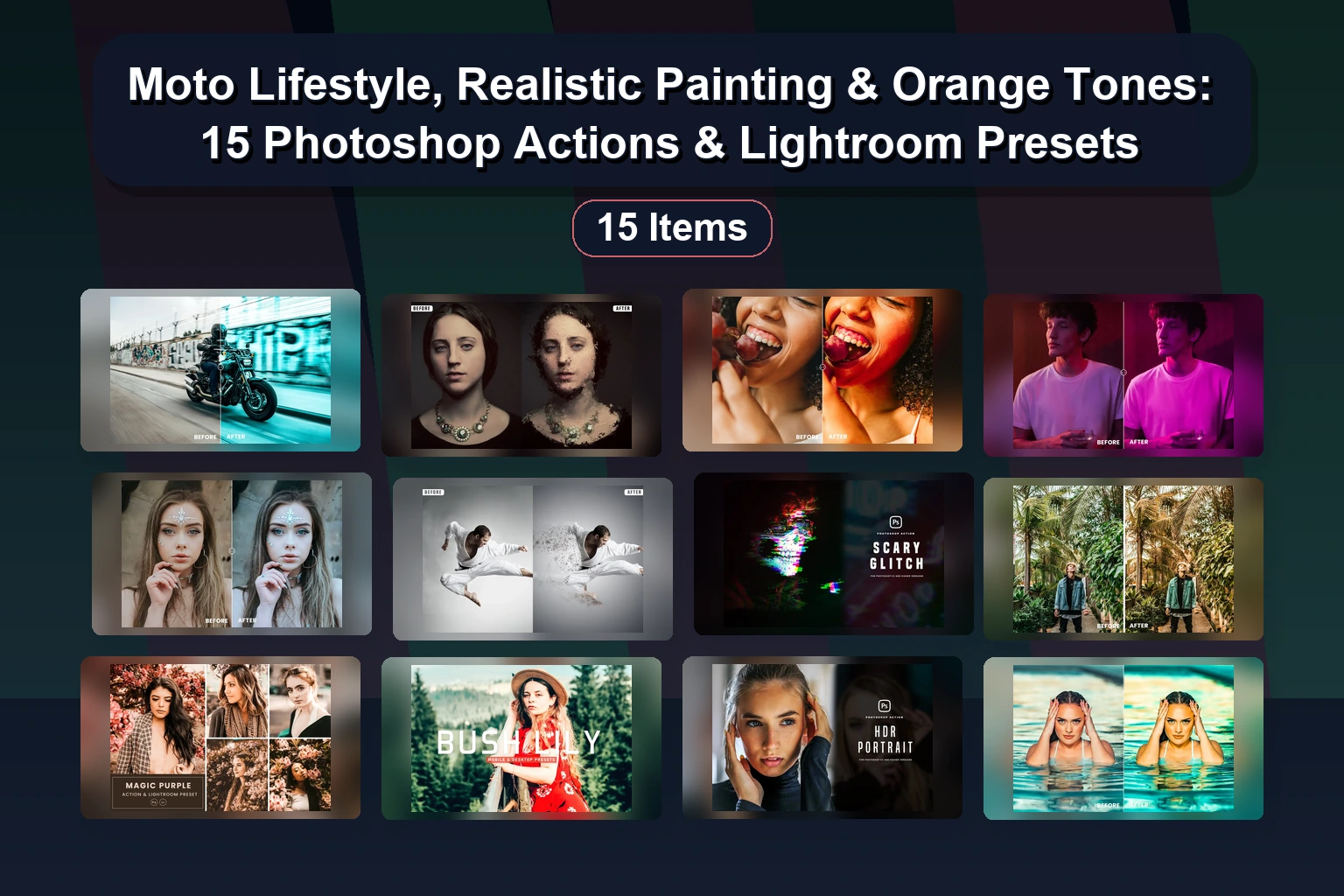 15 Best Photoshop Actions & Lightroom Presets for Creative Photo Effects (Smoke, Watercolor, Text & More)