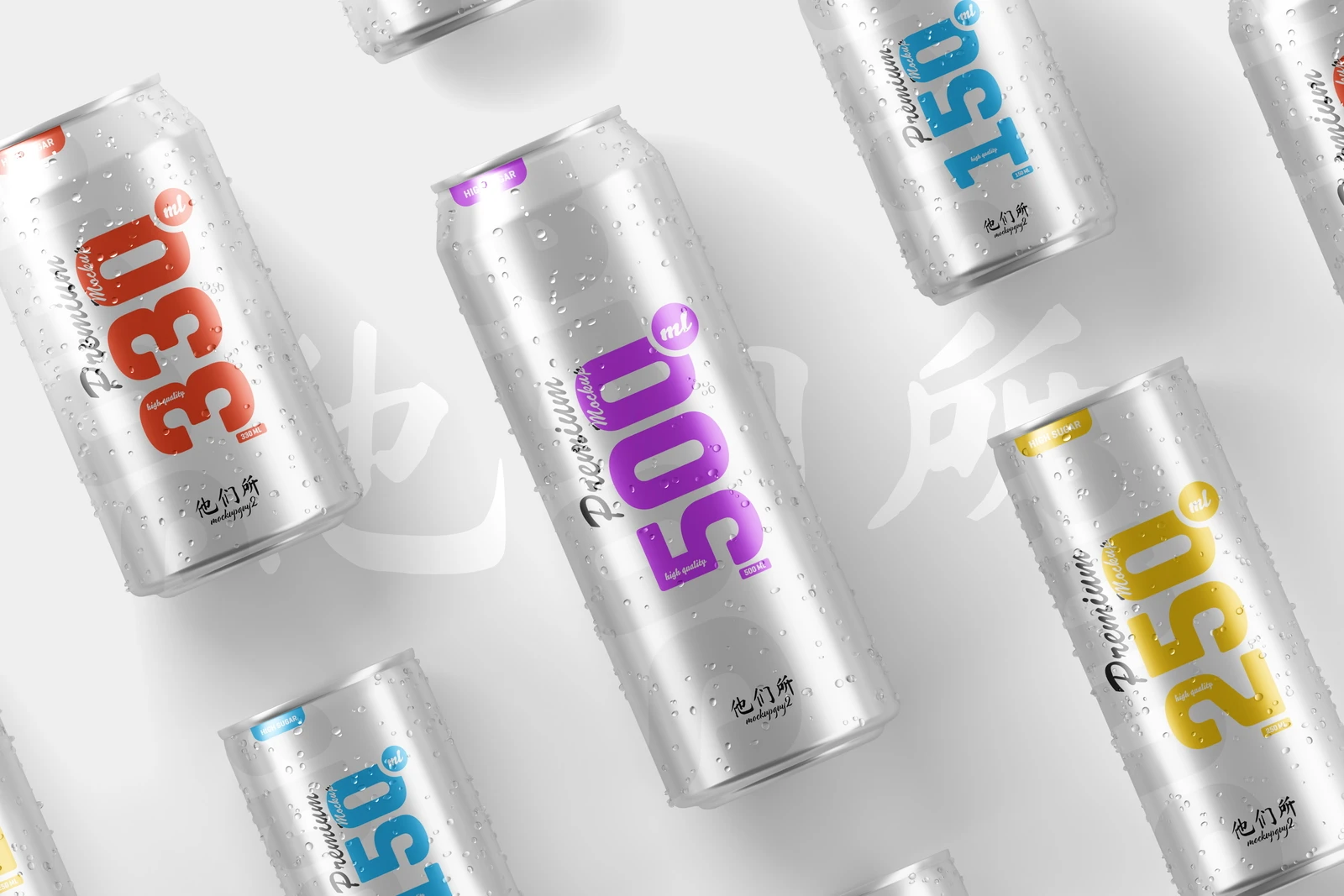 Multisize Beer Can Mockup 10 Multisize Beer Can Mockup - Image 10