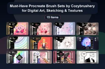 Must-Have Procreate Brush Sets by Cozybrushery for Digital Art, Sketching & Textures