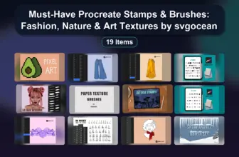 Must-Have Procreate Stamps & Brushes: Fashion, Nature & Art Textures by svgocean