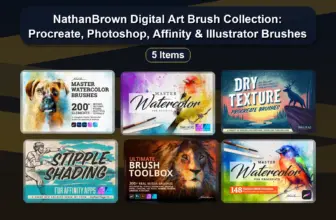 NathanBrown Digital Art Brush Collection: Procreate, Photoshop, Affinity & Illustrator Brushes