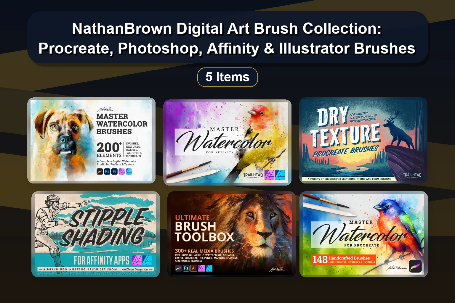 55+ Hatching & 104 All-In-One Procreate Brushes: Sketching, Anime, & Retro Pencil Packs by NuclearBrushes