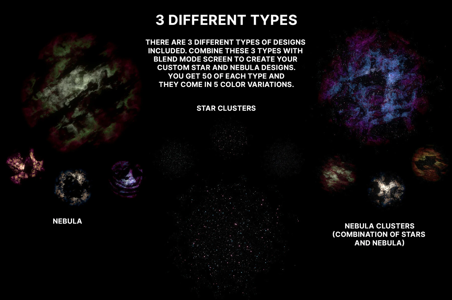 Nebula And Star Clusters (Brushes, Overlays, PNG) 4 Nebula And Star Clusters (Brushes, Overlays, PNG) - Image 4