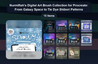 Nurmiftah’s Digital Art Brush Collection for Procreate: From Galaxy Space to Tie Dye Shibori Patterns