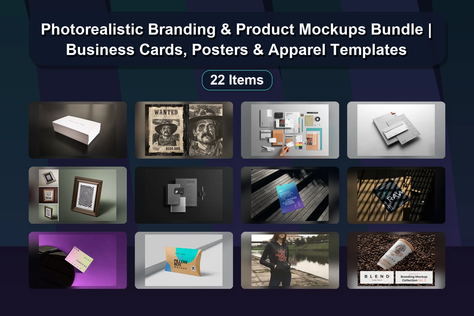 25 Mockups Bundle: Swim Rings, Towels, Packaging, T-Shirts, Posters & Devices for Designers