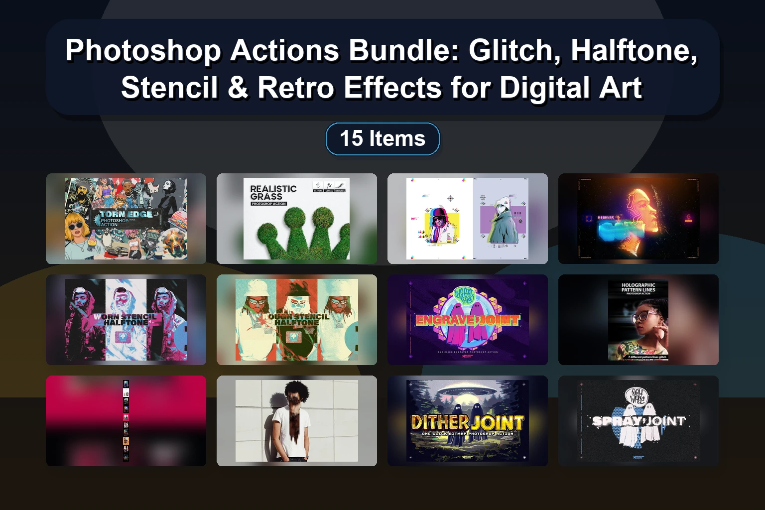 Top Photoshop Actions for Text Effects, Photo Art, and Retro Design (Selected Assets Part 25)