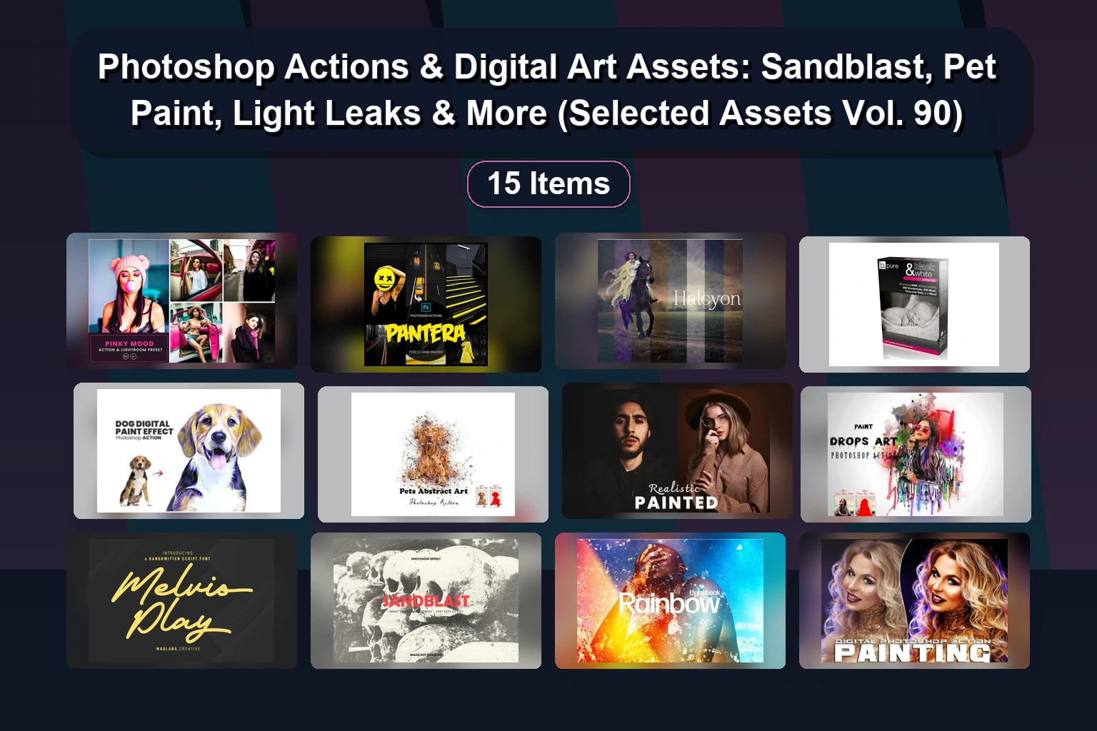 15 Photoshop Actions & Digital Art Effects for Creative Photo Editing (Retro, Vintage, Pop Art & More)