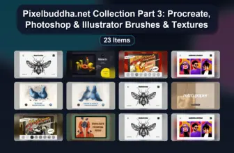 Pixelbuddha.net Collection Part 3: Procreate, Photoshop & Illustrator Brushes & Textures