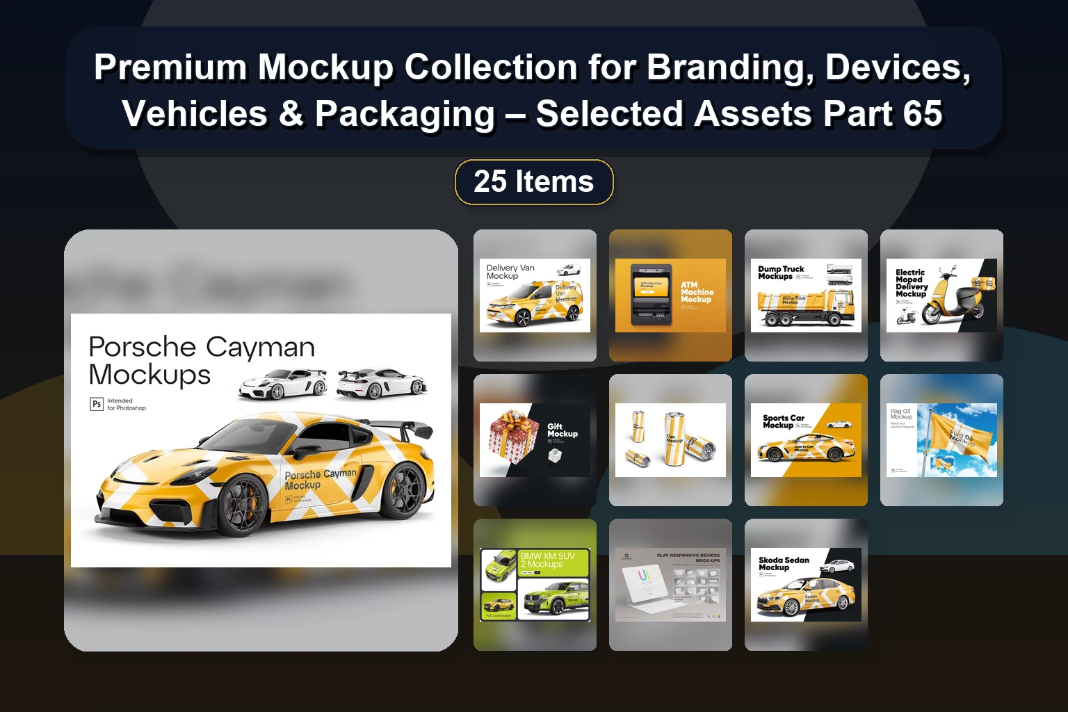 25 Best Mockup Assets Bundle for Photorealistic Branding & Design Presentations