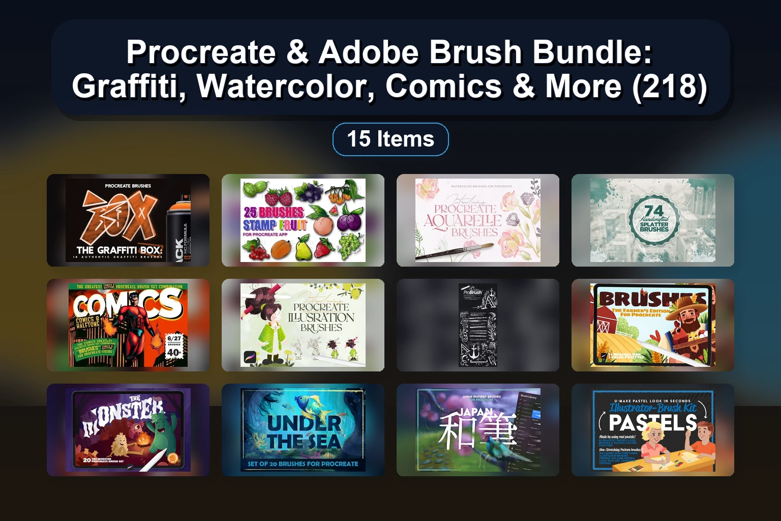 Ultimate Procreate Brush Collection: Farmhouse, Floral, Abstract & Holiday Stamps & Kits