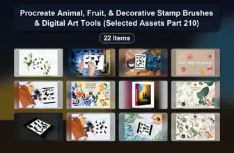 Procreate Animal, Fruit, & Decorative Stamp Brushes & Digital Art Tools (Selected Assets Part 210)