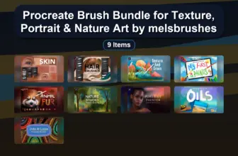 Procreate Brush Bundle for Texture, Portrait & Nature Art by melsbrushes