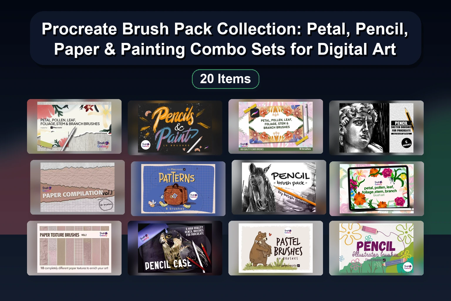 20 Procreate Brush Sets: Painting, Oil, Acrylic & Texture Brushes for Digital Art
