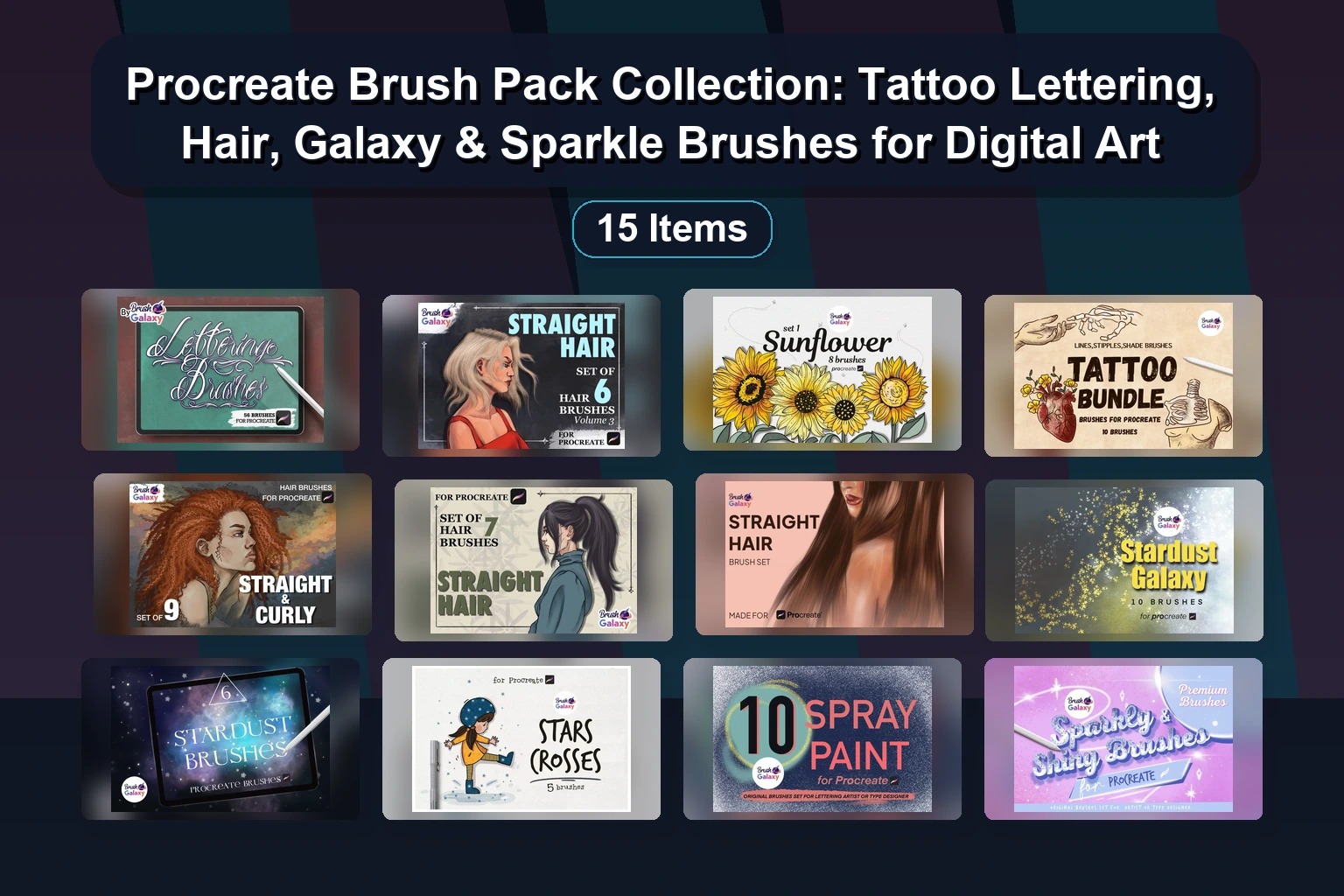 Ultimate Procreate Brush Collection: Smudge, Chalk, Skin Textures & Skull Stamps (Selected Assets Part 25)