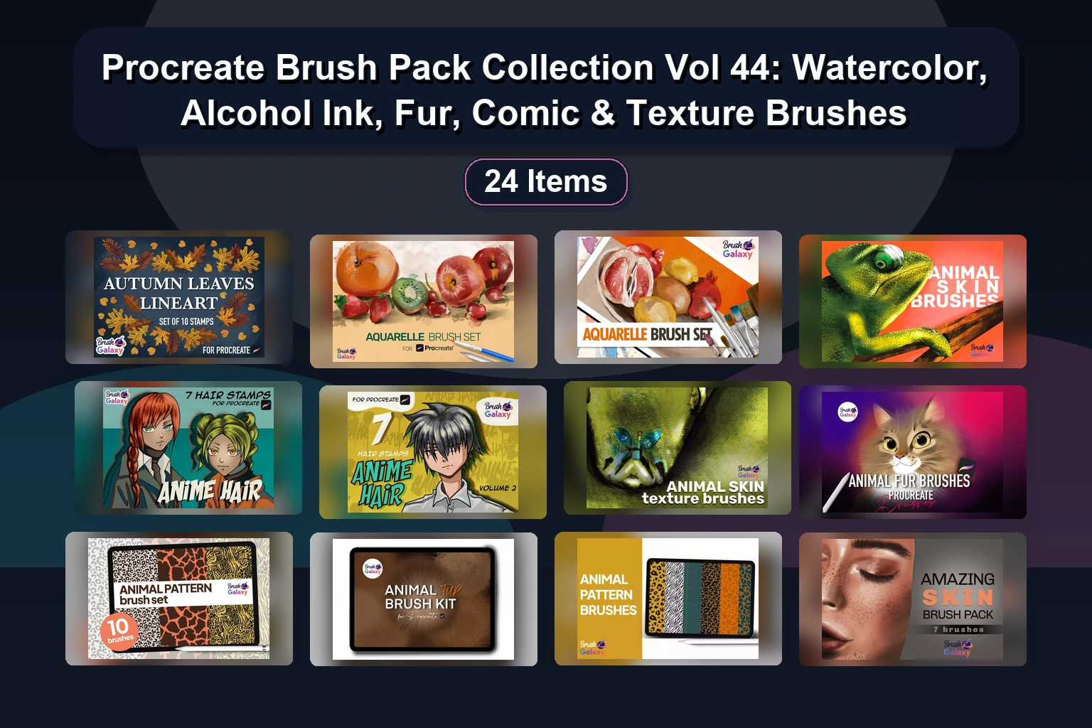 15 Procreate Brush Packs: Acrylic Watercolor, Tattoo Stamps, Abstract Art & Character Brushes for Digital Artists