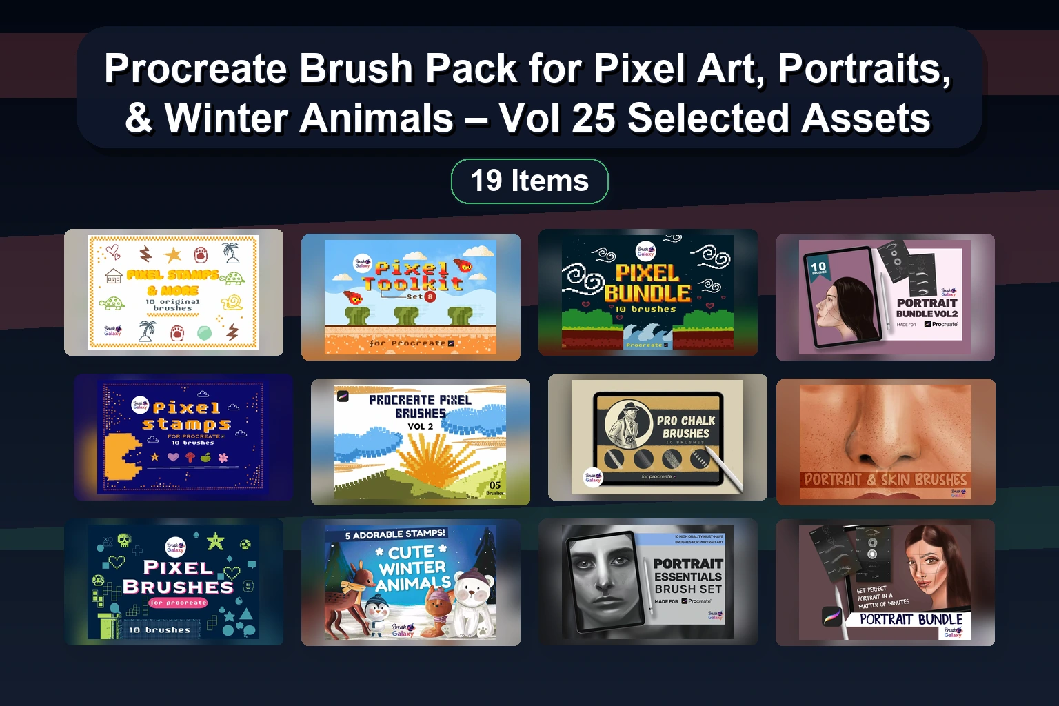 Procreate Brush Pack Collection: Petal, Pencil, Paper & Painting Combo Sets for Digital Art
