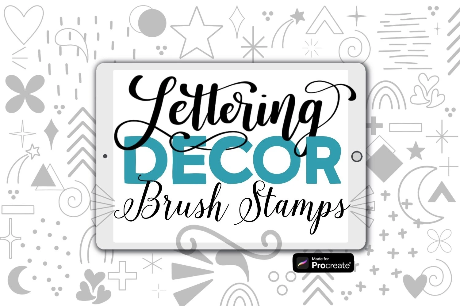 Procreate Brush Stamps | Abstract Shape Stamps for Lettering 4 Procreate Brush Stamps | Abstract Shape Stamps for Lettering - Image 4