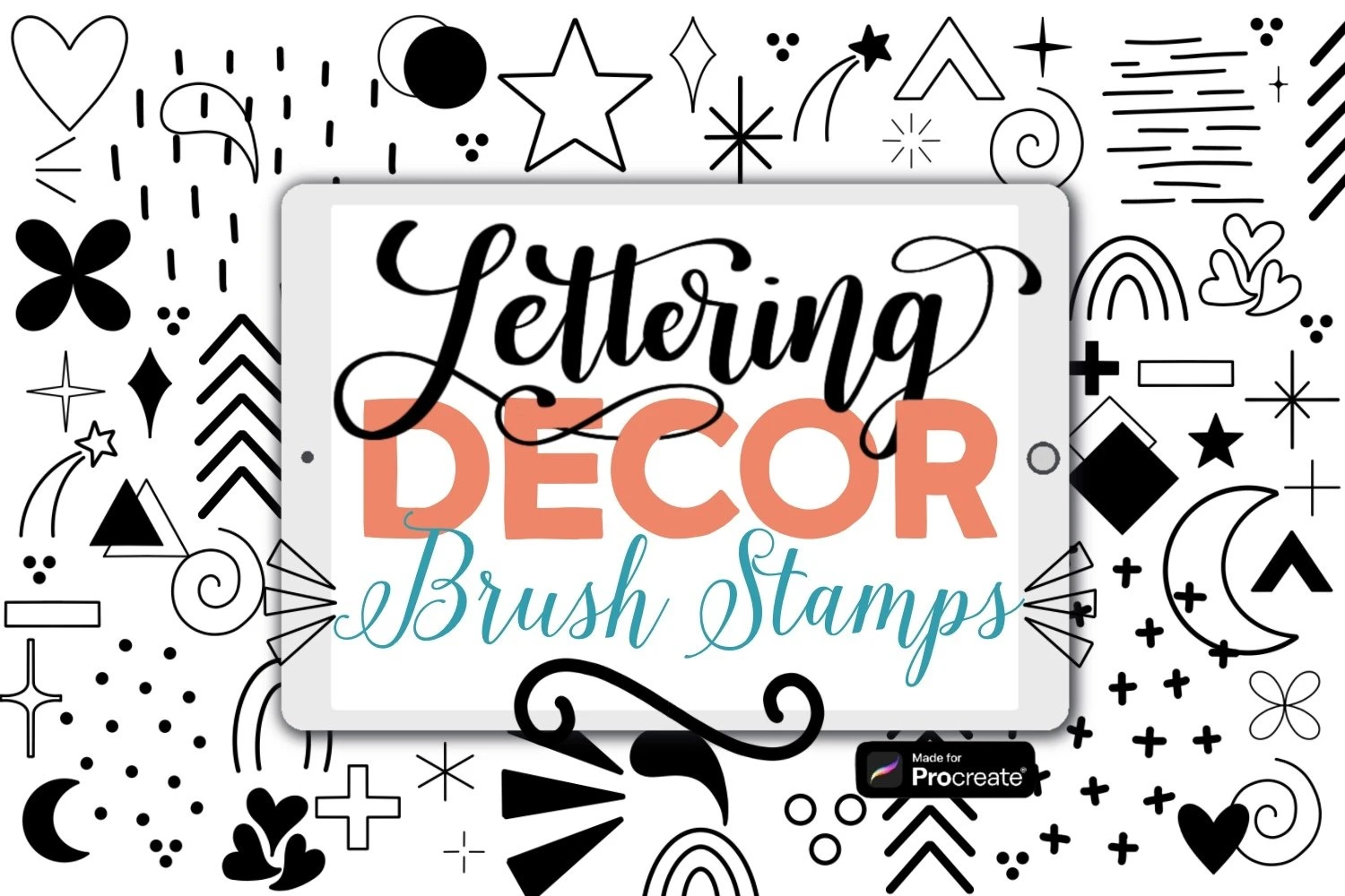 Procreate Brush Stamps | Abstract Shape Stamps for Lettering 5 Procreate Brush Stamps | Abstract Shape Stamps for Lettering - Image 5