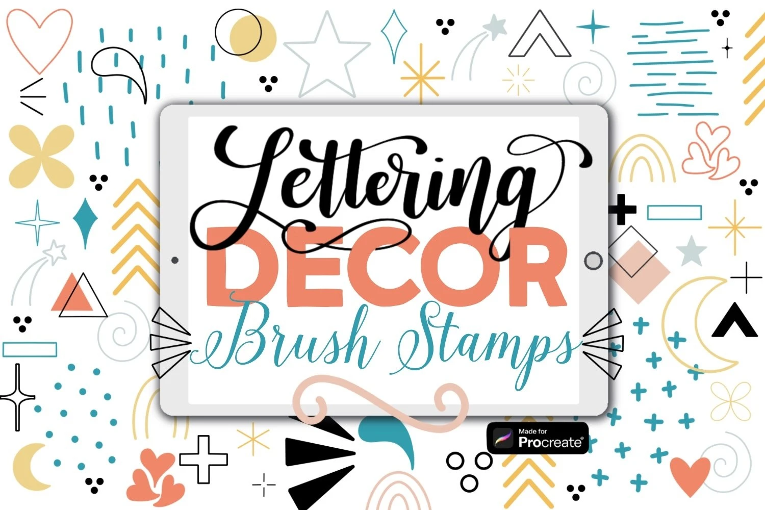 Procreate Brush Stamps | Abstract Shape Stamps for Lettering 6 Procreate Brush Stamps | Abstract Shape Stamps for Lettering - Image 6