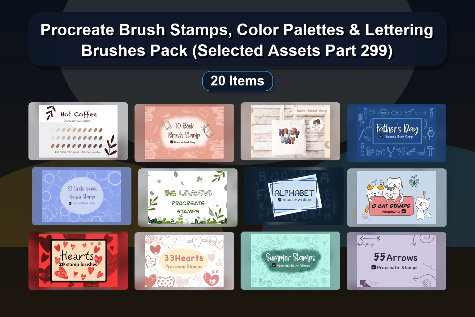 Procreate Brush Stamps, Color Palettes & Lettering Brushes Pack (Selected Assets Part 299) 1 Procreate Brush Stamps, Color Palettes & Lettering Brushes Pack (Selected Assets Part 299) Procreate Brush Stamps Color Palettes Lettering Brushes Pac collage 7046979c 1781838762