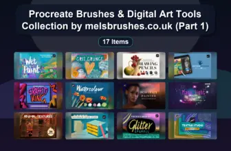 Procreate Brushes & Digital Art Tools Collection by melsbrushes.co.uk (Part 1)