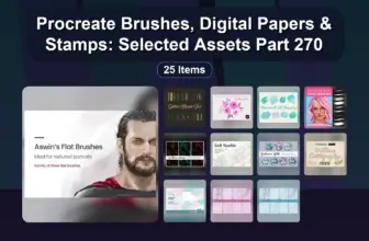 Procreate Brushes, Digital Papers & Stamps: Selected Assets Part 270
