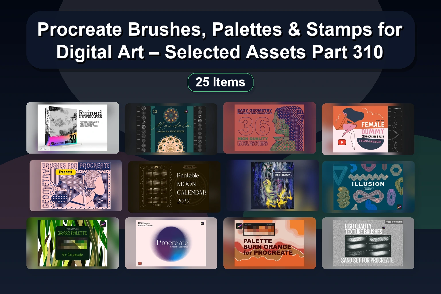 19 Unique Procreate Brush Sets for Digital Art: Surrealism, Nature, Neon, Glitter, & More