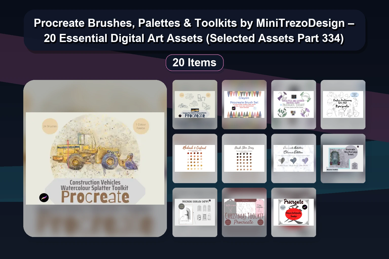 20 Procreate Brushes & Color Palettes for Digital Art: Metallic Leopard, Doodles, Halloween & More | opalyagley Collection