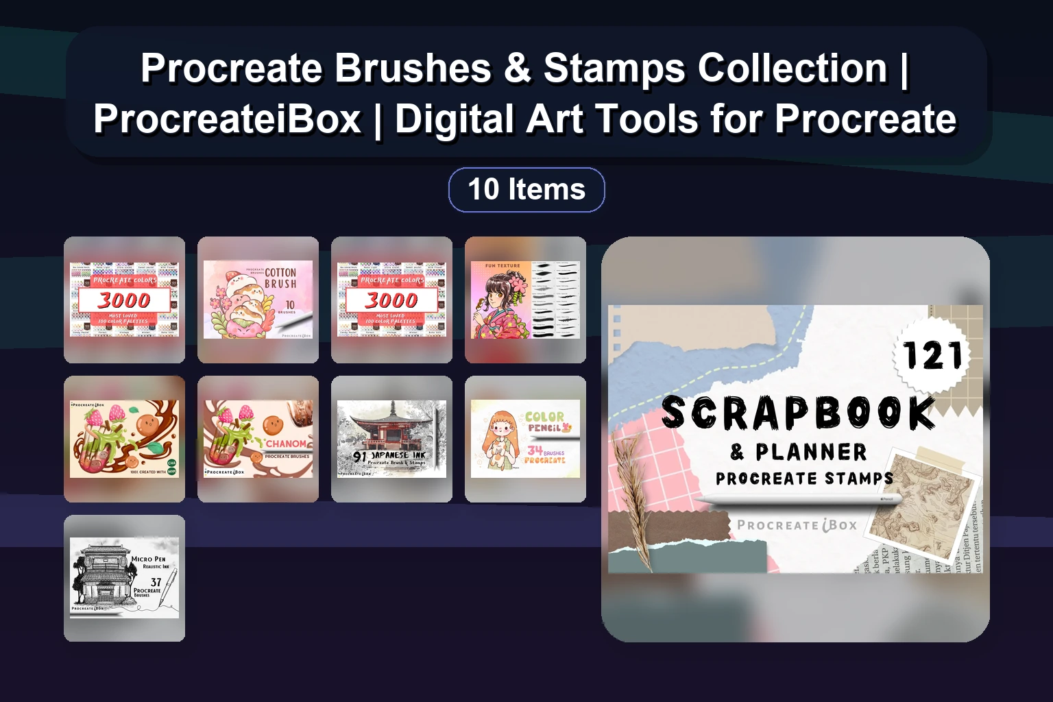 Procreate Brushes & Stamps Collection | ProcreateiBox | Digital Art Tools for Procreate