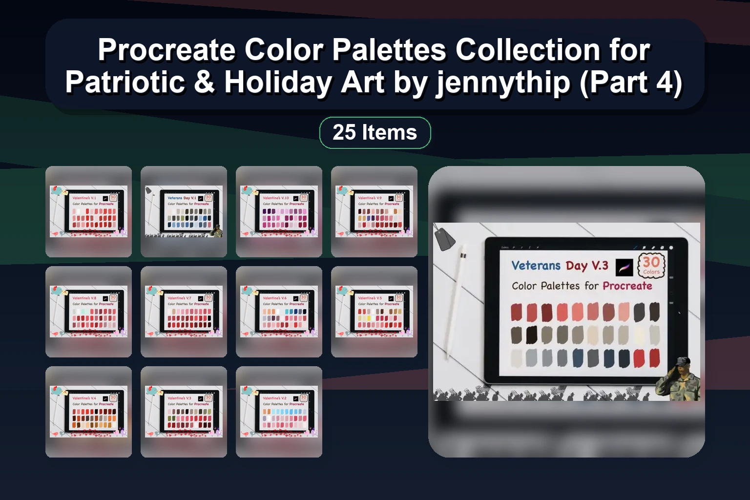 Jennythip Procreate Color Palettes Part 5: Super Bowl & Summer Collections