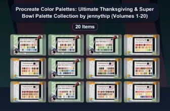 Procreate Color Palettes: Ultimate Thanksgiving & Super Bowl Palette Collection by jennythip (Volumes 1-20)