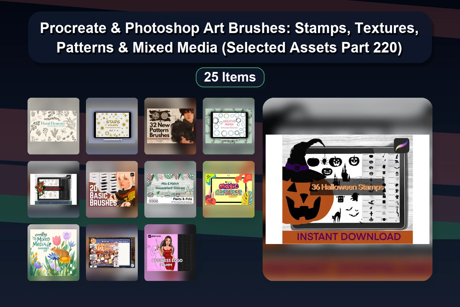 Procreate & Photoshop Art Brushes: Stamps, Textures, Patterns & Mixed Media (Selected Assets Part 220) 1 Procreate & Photoshop Art Brushes: Stamps, Textures, Patterns & Mixed Media (Selected Assets Part 220) Procreate Photoshop Art Brushes Stamps Textures Patterns M collage d5281988 1781853642