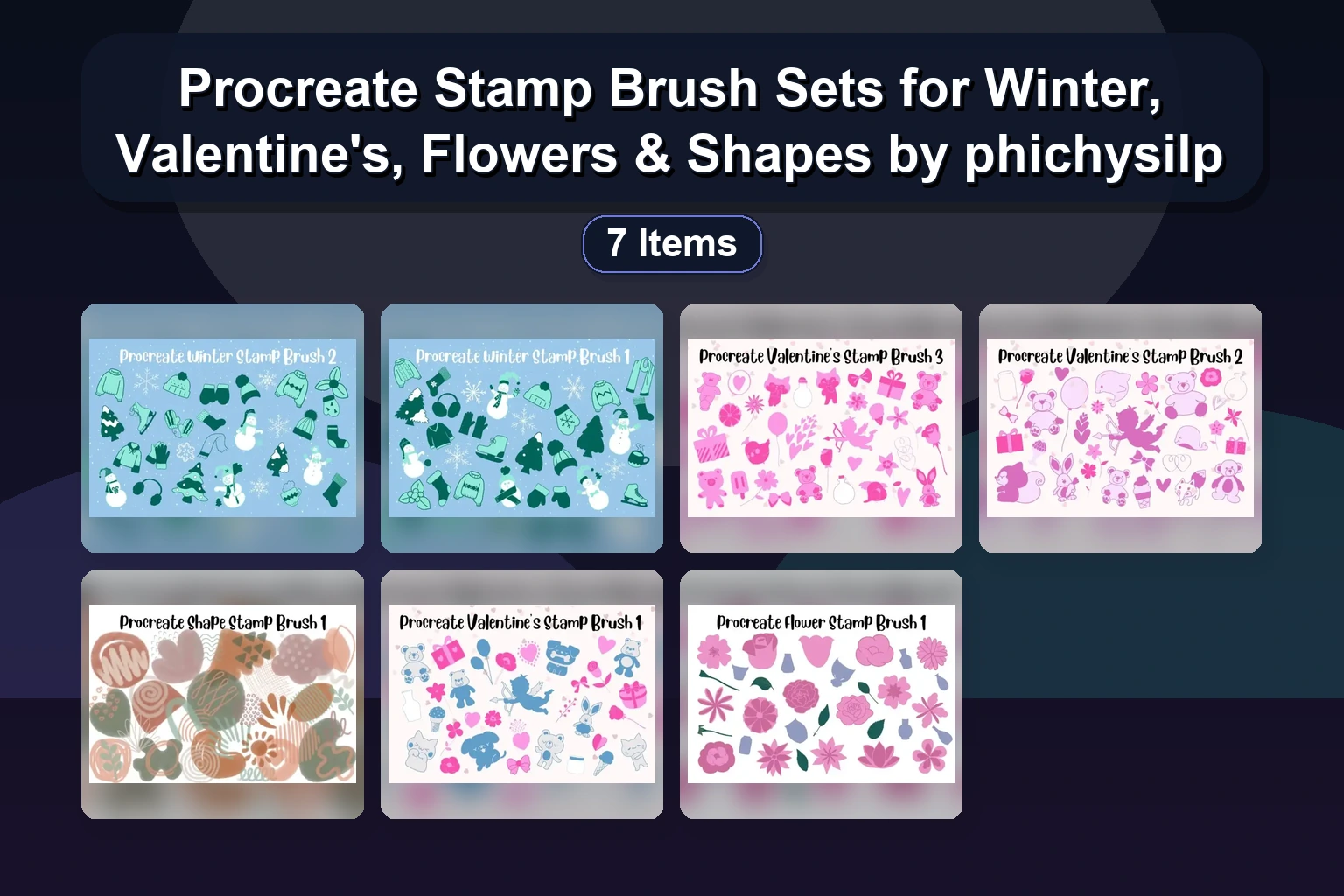 Pixelbuddha.net Collection Part 3: Procreate, Photoshop & Illustrator Brushes & Textures