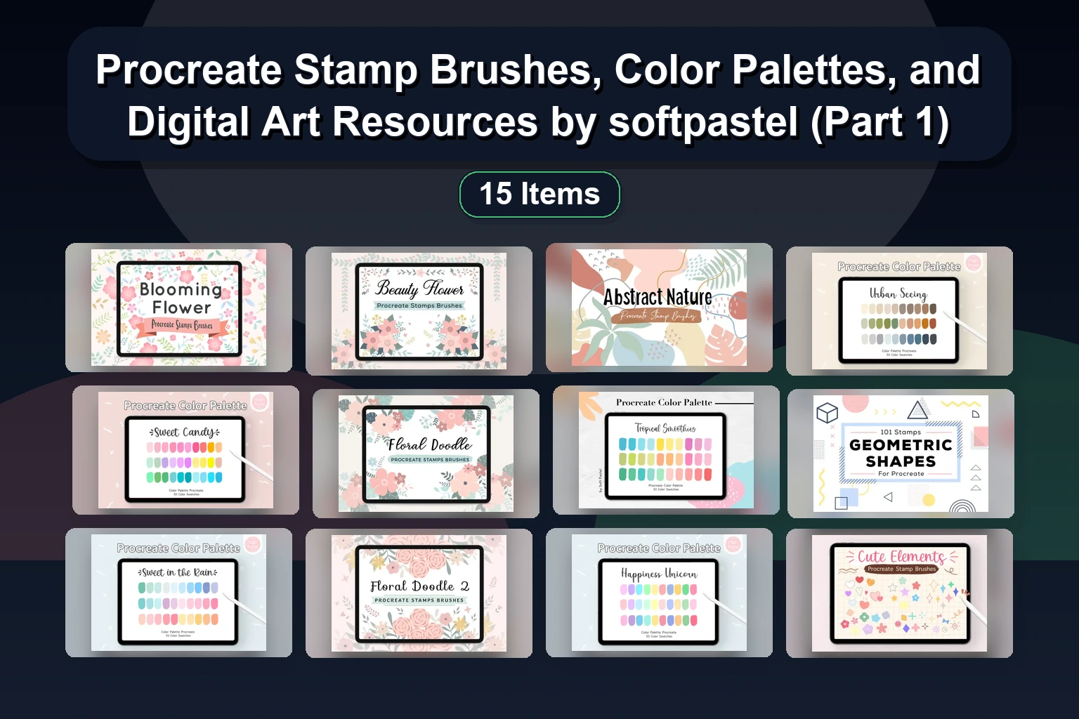 sko4 Collection Part 2: Procreate & Photoshop Brush Bundle for Oil, Watercolor & Texture Art