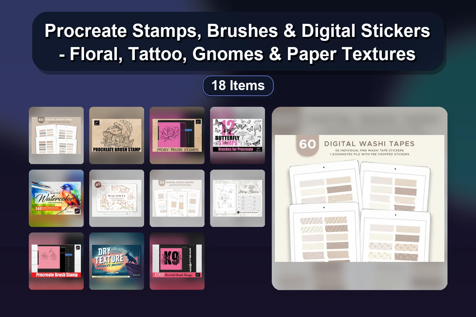 The Ultimate Procreate Brush Collection: Comics, Textures, Alcohol Inks, Fashion, & Portrait Brushes (Selected Assets Part 385)