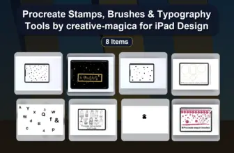 Procreate Stamps, Brushes & Typography Tools by creative-magica for iPad Design