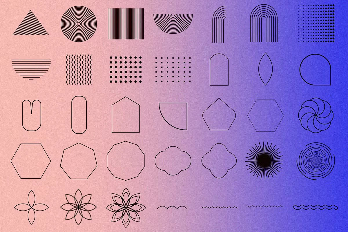 Procreate geometric Shape brushes 3 Procreate geometric Shape brushes - Image 3