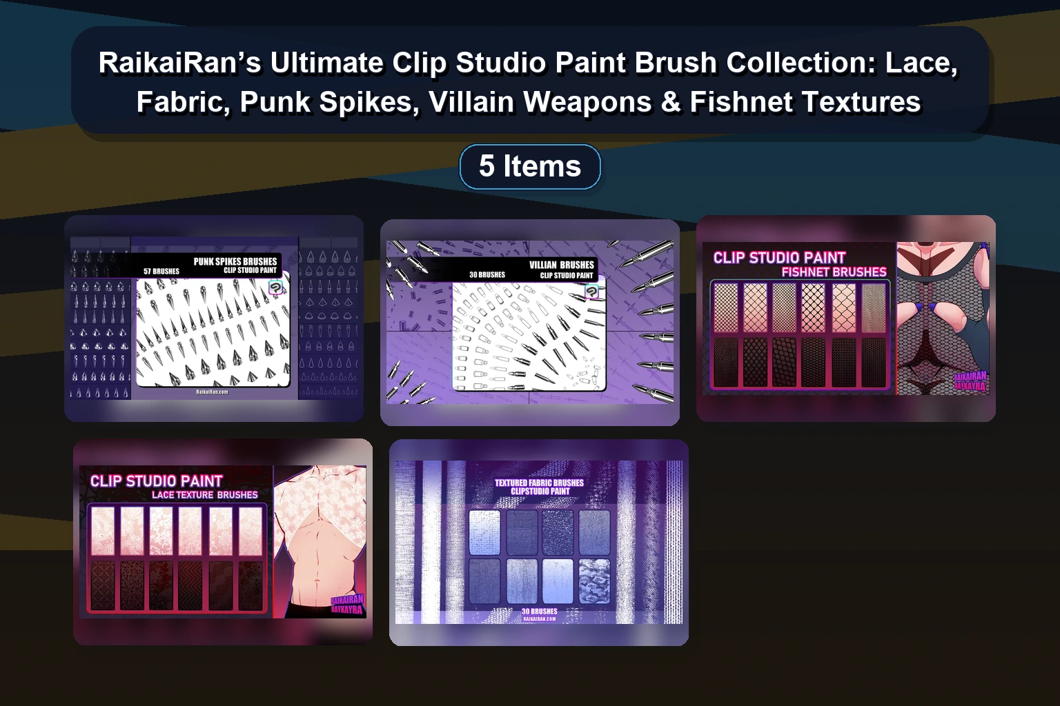 Razumsinc Procreate Brush & Shape Pack Collection for Digital Artists